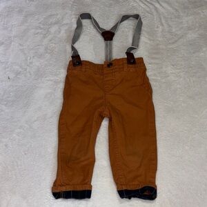 (3 for $10) the children’s place orange brown Suspender Pants